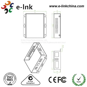 Напольный 10/100 Мбит/с быстрый Ethernet медиаконвертер с поддержкой технологии PoE-PSE на основе оптического волокна thumbnail-3