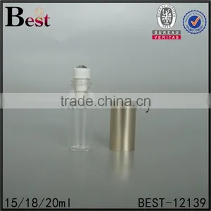 Cosmetic Packaging High Quality Clear Tube Glass Roll Bottle Roll on Perfume Bottle With Gold Cap Best Sellers China thumbnail-5
