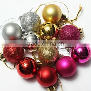 Cheap 24 Pcs Glitter Christmas 4 6 8 10cm Balls Baubles Xmas Tree Hanging Ornament Christmas Decor thumbnail-4