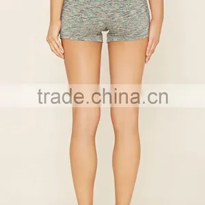 Cheap Wholesale Custom Polyester Spandex Women Fashion Gym Sport Wear Active Space Dye Shorts Pants High Quality thumbnail-5