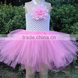 Fancy Dresses for Baby Girl Baby Girls Mini Skirt Crochet Top Tutus With Flower thumbnail-3