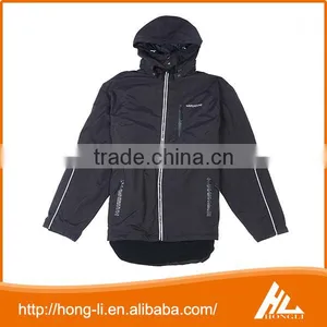 New Model High Quality Fashion Coat Polyester Waterproof Black Hood Jacket for Girls thumbnail-1