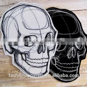 Custom High Quality Embroidered Creative Skulls Patch for Clothes Embroidery Patch Made in China Choose Size/color thumbnail-4