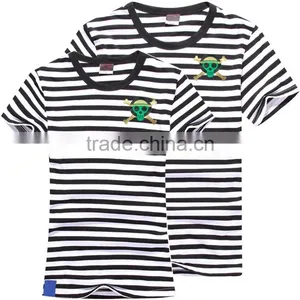 2016 Fashion Printed Stripe T-Shirt For Couple thumbnail-4