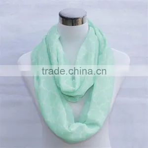 Wholesale Women Lovely Mint Clover Scarf thumbnail-2