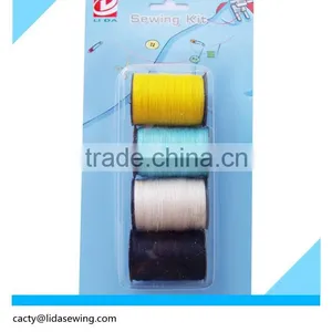 5pcs Plastic Tube of Colorful Polyester Thread Blister on Card thumbnail-1