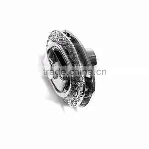 Zinc Based Alloy Purse Twist Turn Lock Silver Tone 37mm(1 4/8") x 22mm( 7/8"), 1 Set thumbnail-1