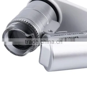 Wholesale 9882W 60X Magnifying Universal Mobile Phone LED Microscope Magnifier With Clip thumbnail-5