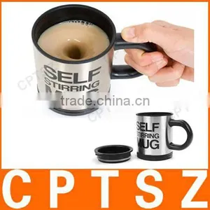 Hot Sale Four Color Auto Mixing Tea Cup Stainless Plain Lazy Self Stirring Mug Coffee Soup thumbnail-1
