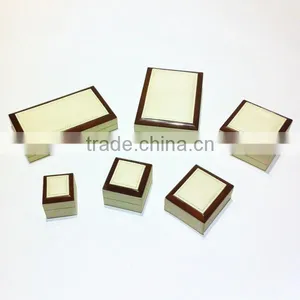 Rosewood Leather Ring/Watch/bangle/Bracelet/Pendant/Necklace/Earring Jewelry Box thumbnail-1