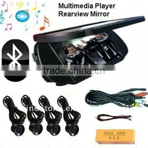 Rearview Mirror Parking Sensor With Bluetooth Handsfree thumbnail-1