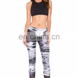 Custom Design Casual Yoga Wear Sex Compression Pants Women Printed Fitness Leggings thumbnail-4