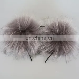 Handmade Fur Accessory High Quality Raccoon Fur Ball Hair Decoration Fashion Style thumbnail-3