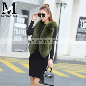 2016 New Genuine Real Fox Fur Vest Women's Fox Fur Coat Natural Fur Fox Vest thumbnail-3