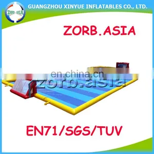 0.55mm PVC Tarpaulin Giant Cheap Inflatable Soap Soccer Field, Inflatable Water Soccer Field for Sale thumbnail-5