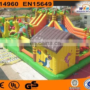 2017new Giant Inflatable Fun City Playground With Bouncer Trampoline for Sale thumbnail-1