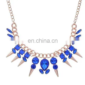 Fashion Colorful Bead Rivet Necklace Fashion Jewellry Silver/chain Jewellry Necklace thumbnail-3