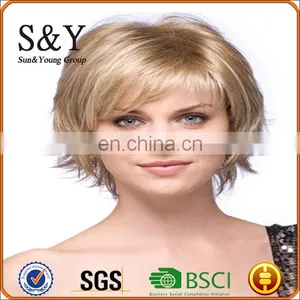 Wholesale Classic Style High-temperature Short Straight Hair Wig thumbnail-1