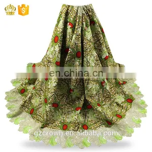 Hot Selling Exquisite French Lace Fabric,African Cord Lace High Quality Super Wax Lace Wax Fabrics For Make ClothesH170111007 thumbnail-5