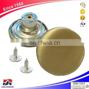 17 mm Copper Smooth Thin Metal Button thumbnail-2