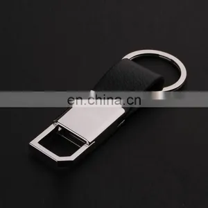 Fashion Car Creative Men Black Genuine Leather Waist Hanging Key Chain Wholesale Or Custom Zinc Alloy Metal Leather thumbnail-2