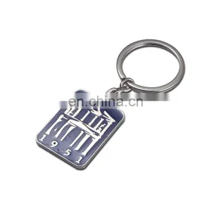 Retangle Shaped Zinc Alloy Tourist Souvenir Metal Keychains,oil-filled Customized Keychain,metal Logo thumbnail-1