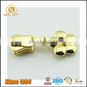 Guangdong Factory Wholesale Custom Garment Accessories Jacket Gold Metal Flower Zippers thumbnail-6