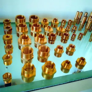 Brass Female Nipple F1/8xF1/2 , BSP ,BSPT,NPT,G,ZG Thread Adaptor thumbnail-3