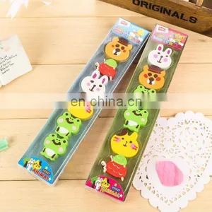 PVC Box Packing Animal Design Cartoon Eraser Cartoon Eraser thumbnail-1
