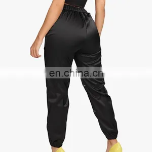 Hot Sales Best Sellers Women Fashion Tie Feet Pants Ladies Reflection Overalls Women Trousers thumbnail-6