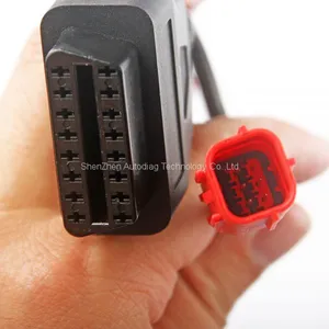 Kawasaki 6pin To 16 Pin Motorcycle Diagnostic Tools OBD Adapters Autocycle OBD2 Extension Cables For DL650 SV650 GSX-R thumbnail-5