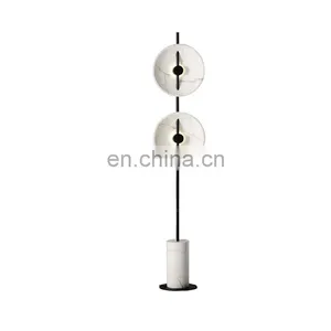 Modern Creative Standing Lighting White Marble Art Floor Lamp For Living Room Hotel thumbnail-1