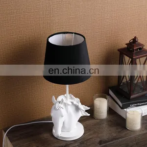 Nordic Modern Design Horse Statue Resin Base Custom Table Lamp for Home Decor thumbnail-3