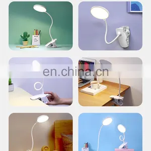 Wholesale USB Power 5W Dimmable Eye-Protection Led Table Light Foldable Clip Bed Reading Book Night Light LED Table Lamp thumbnail-3