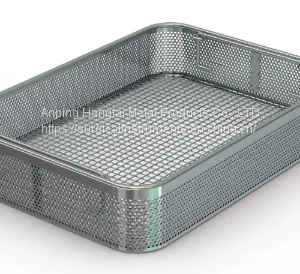 Sterilisation Basket -super Fine Mesh – Various Sizes Stainless Steel Instrument Trays thumbnail-2