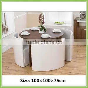New Design Round 4 Seater European Style Modern Cornor Dining Set thumbnail-1