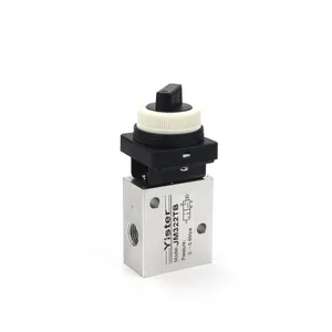 Stainless Steel G1/4 Selector Push Button Control Valve JM322TB Mechanical Pneumatic Valve thumbnail-1