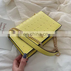 2021 Wholesale Rivets Handbags, Young Lady Purses Popular Shoulder Chain Bags For Women/ thumbnail-4