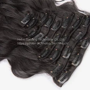 Direct Factory of Natrual Color Body Wave Clip-in Human Hair Extension thumbnail-1