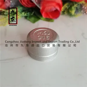 Female BSP NPT Quick Malleable Cast Stainless Steel Pipe Fitting SS304 SS316 Round Pipe Cap thumbnail-4