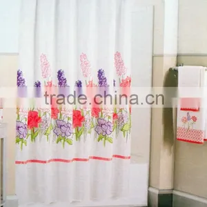 Metal Hookless Fabric Shower Curtain thumbnail-1