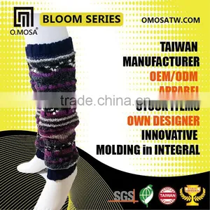 OM3260 O.MOSA 3G Wool Fancy Yarn Sport Knitted Bubble Structure Leg Warmer thumbnail-4