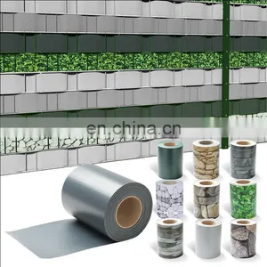 35 m x 19 cm Antrazit Privacy Fence Stripe Tarpaulin Sichtschutzfolie Fur Doppelstab Mattenzaun PVC Sichtschutz Streifen Zaun thumbnail-1