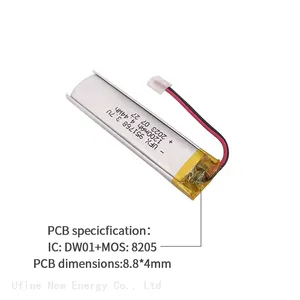 OEM ODM Support Consumer Electronics Batteries UFX 951768 1200mAh 3.7V Battery-Powered Beauty Devices From China Cell Factory thumbnail-3