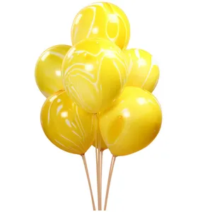 China Factory Happy Birthday Party Round 12 Inch Latex Rubber Helium Ballon Set Rainbow Color Marble Agate Balloon thumbnail-6