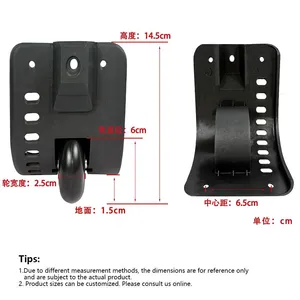 Factory Wholesale Luggage and Toolbox Wheels, Made PP PU Material Customizable Colors. thumbnail-3