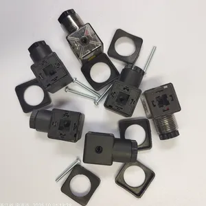 DIN43650C Carbon Steel Solenoid Valve Electrical Coil Plug Connector thumbnail-2