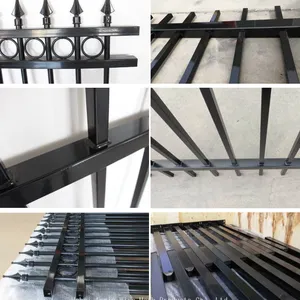 Boundary Wall Grill Fence Square Tube Zinc Steel Spear Top Picket Fence With Metal Picket Outdoor Ornamental Fence thumbnail-4