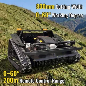 800mm Tracked Electric Start Remote Control 60 Degree Worm Gear Slope Mower thumbnail-1