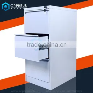Office Furniture White Color Metal 3 Drawer Vertical Filing Cabinets thumbnail-5
